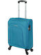 Diplomat Small The Quattre Collection Cabin Fabric Turquoise Suitcase With 4 Wheels Height 55cm