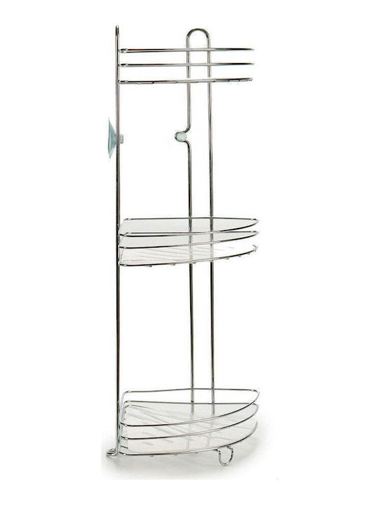 BigBuy Corner Wall Mounted Bathroom Shelf Plastic with 3 Shelves 26.5x20.5x59.5cm