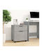 Cabinet De Birou Din Lemn Cu Roți Gri Beton 45x38x54cm
