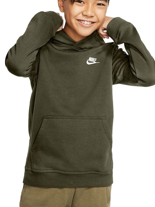 Nike Kinder Sweatshirt mit Kapuze und Taschen Grün