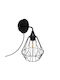 Vintage Lamp Wall Socket with Socket E27 and Switch Black 21cm