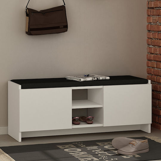 Organizatoare Pantofi Zulla Din Lemn Cu 6 Rafturi Alb 110x37x43cm GP037-0045,2