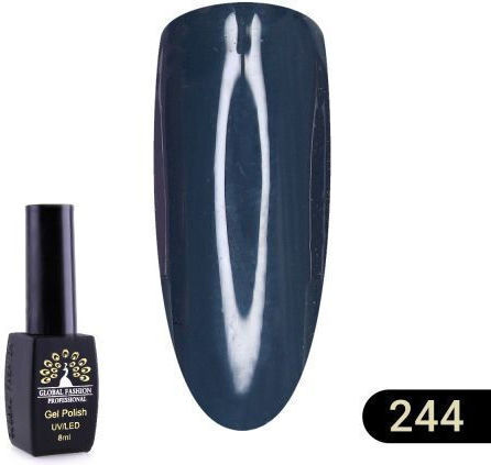 Global Fashion Black Elite Halb-permanenter Nagellack 244 8ml 1Stück