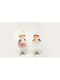 Faitakis Pack Weihnachtliche Keramisch Figur Elf Weiß Länge 8cm