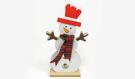 Faitakis Pack Christmas Wooden Figure SNowman Height 36cm