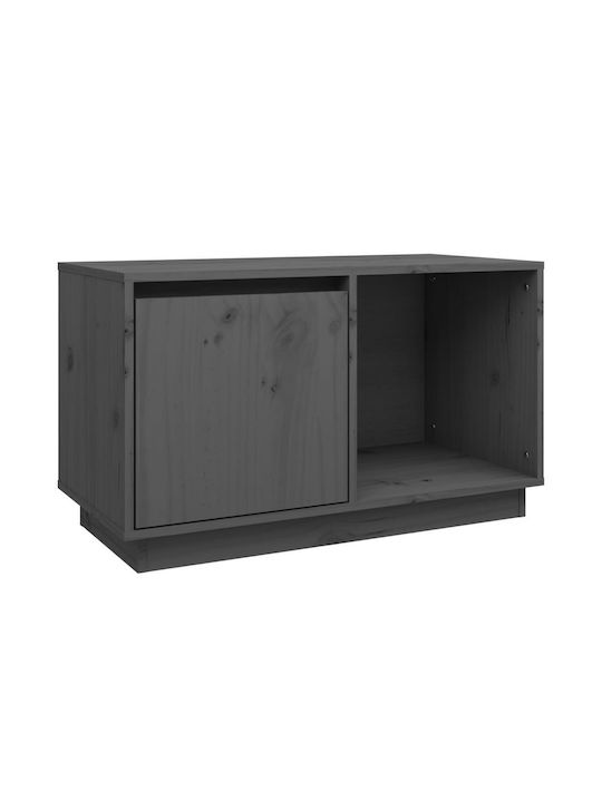 Solid Wood TV Furniture Gray L74xW35xH44cm