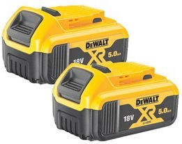 DEWALT Комплект 2 Батерии за Инструменти Литиеви 18V с Капацитет 5Ах
