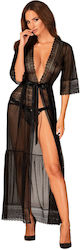 Obsessive Estiqua Sexy Ρόμπα Peignoir Black