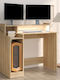 Computer Office Wooden Sonoma Oak with LED & USB ports 97x45x90cm