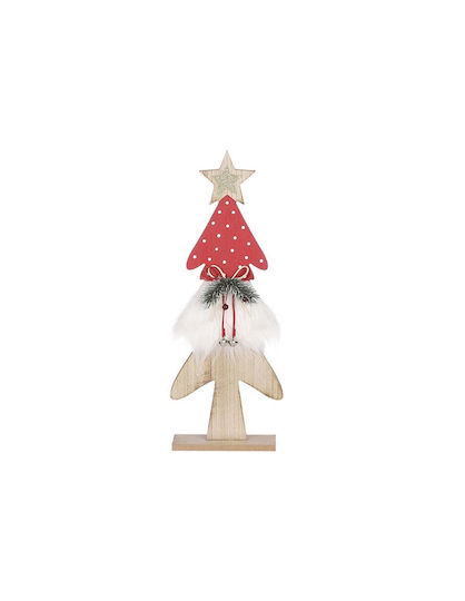 Christmas Decorative Wood Tree 41cm Red