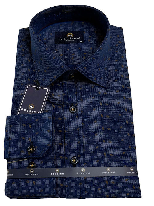 MEN'S SHIRT POLSINO PL-2221A BLUE