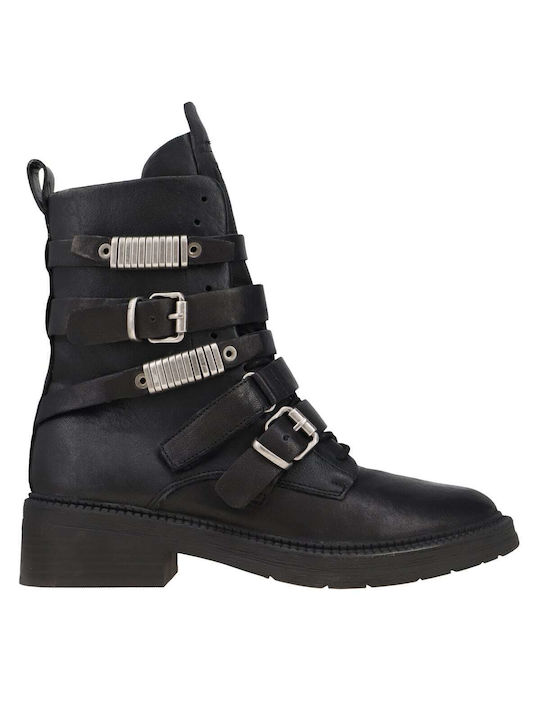 DKNY Leder Damen Knöchelstiefel Schwarz