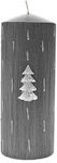 Iliadis Christmas Gray Candle 18x7cm