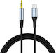 Vipfan Vipfan L06 USB 2.0 Cable USB-C male - 3.5mm Gray 1m