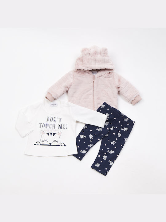 Trax Kids Set with Pants Winter 3pcs Pink