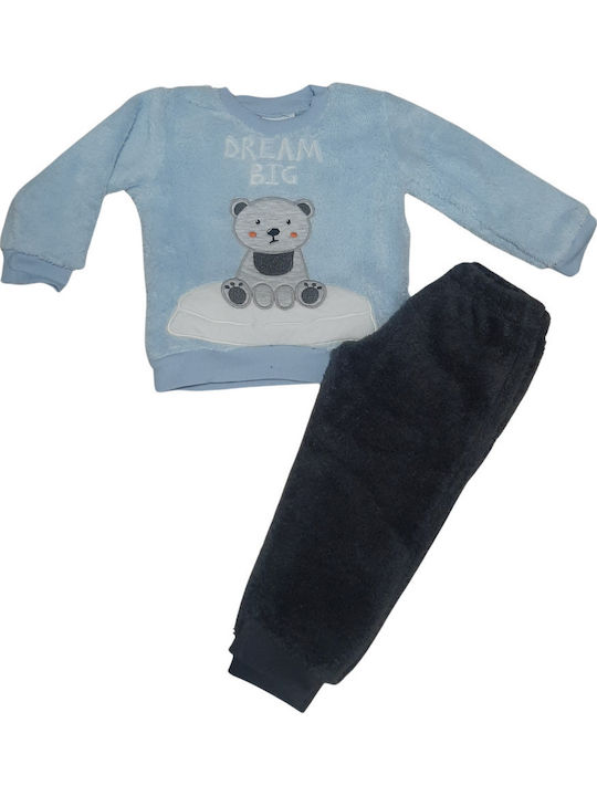 Trax Kids' Pajamas Winter Cotton Light Blue