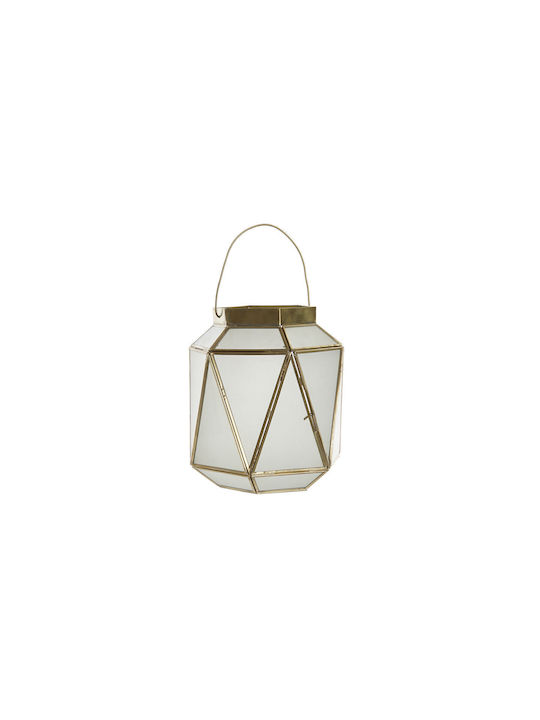 Dekodonia Lantern Metallic Tabletop Gold 18x20x23εκ. 1pcs