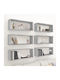 Shelves Wall Grey 6pcs 60x15x23cm