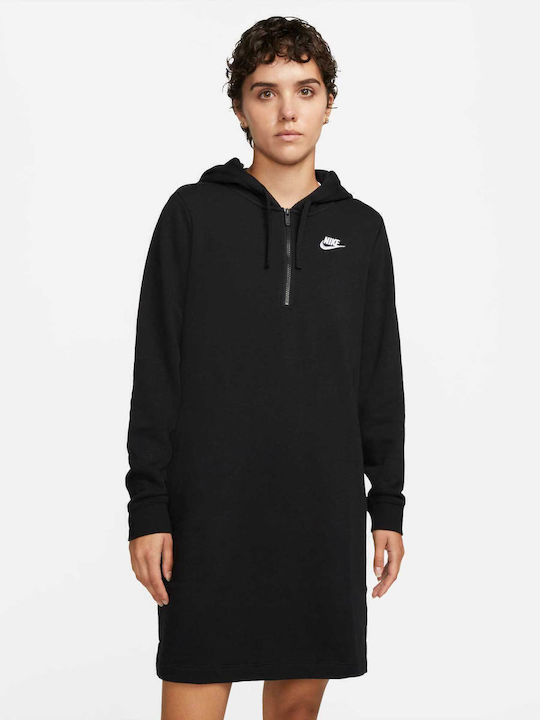 Nike Mini Αθλητικό Φόρεμα Μακρυμάνικο με Κουκού...
