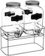Secret de Gourmet Double Cold Beverage Dispenser 2x4lt L17.6 x W17 x H31.8 cm 2 Pieces