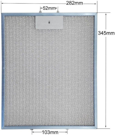 Teka Резервна част Метален филтър за аспиратор Съвместимо с Teka 28.2x34.5см