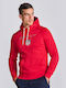Men's Sweatshirt with Hood and Pockets Red