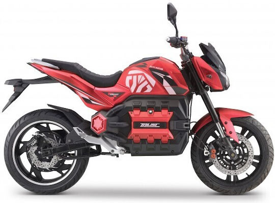 E-Odin Scooter Electric Putere 6000W cu Viteză Maximă 100km/h Autonomie 210km Roșu Culoare