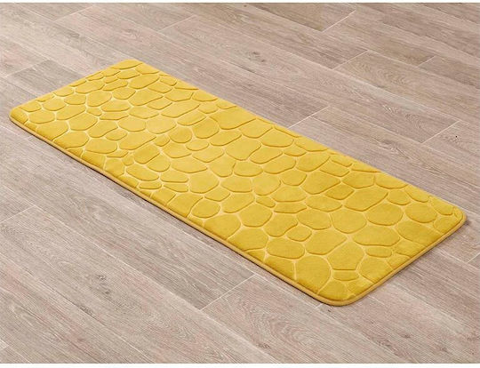 Bathroom Mat Microfiber Mustard 45x120cm