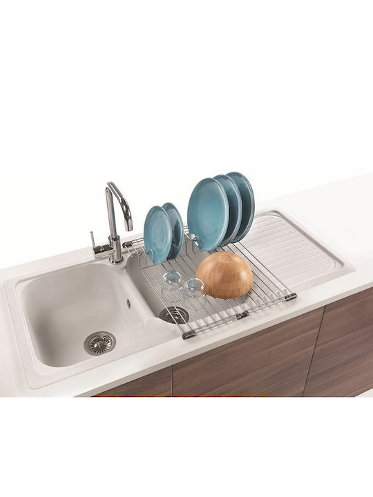 Metaltex Sink-Tex Metallic Silver Sink Rack 54x20x4cm