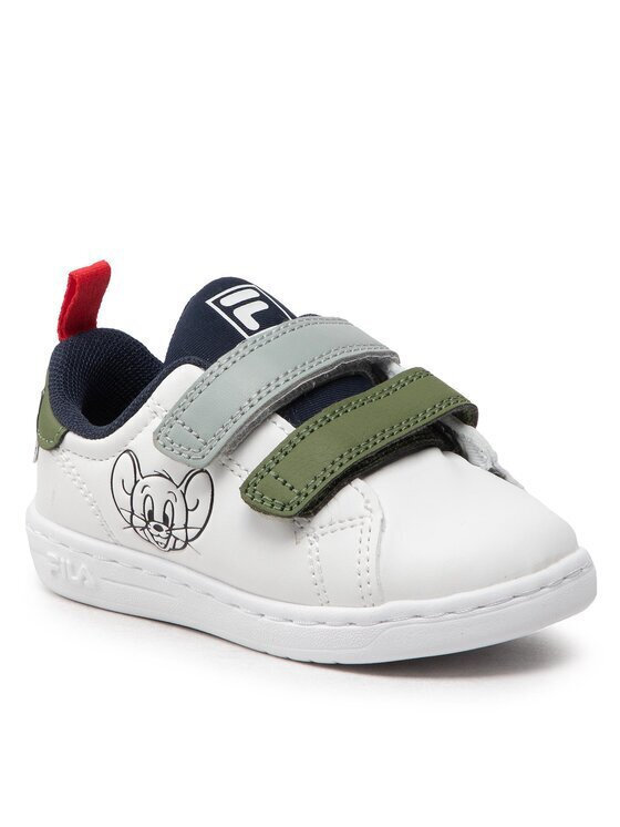 Fila Crosscourt Sneakers 2 Closure Boys for Kids Loop White Hoop FFK0095-13172 with 
