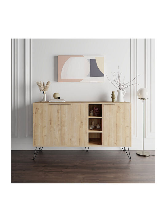 Flynn Wooden Sideboard Beech 142x35.6x83cm