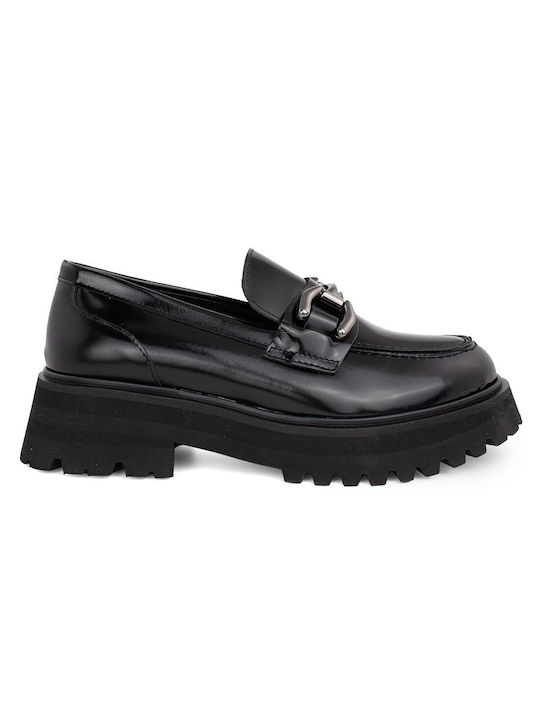 Women's Leather Loafers Black