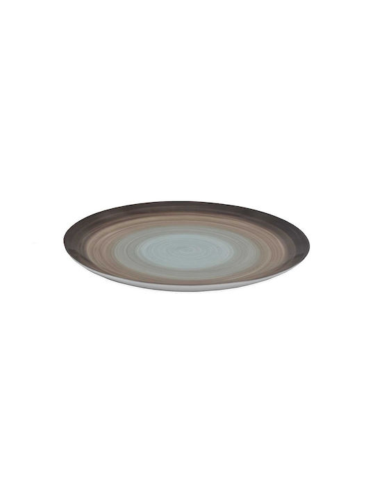 Sidirela Plate Shallow made of Porcelain Brown with Diameter 27cm