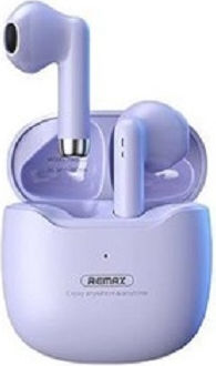 Remax TWS-19 Earbud Bluetooth Handsfree Ακουστικά με Θήκη Φόρτισης Μωβ