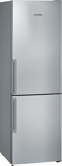 Pitsos Kühl-Gefrierkombination 368Es Total NoFrost H203xB60xT60cm. Inox PKNB39VIDT