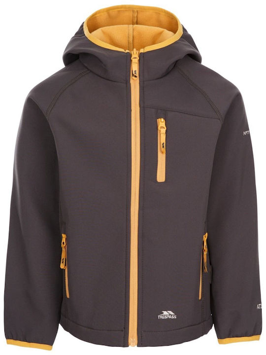 Kids' Sports Jacket Short with Lining & Hood Gray Kian