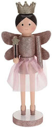 Aria Trade Christmas Wood Cherub Figure Pink 36cm