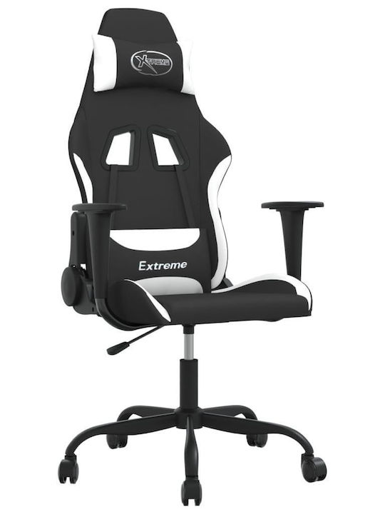 vidaXL 345477 Scaun Gaming Negru/alb