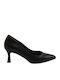 Leather Pointed Heels Black
