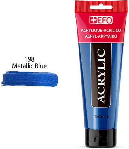 +Efo Acrylic Acrylic Paint Set 198 Metallic Blue 120ml 1pcs