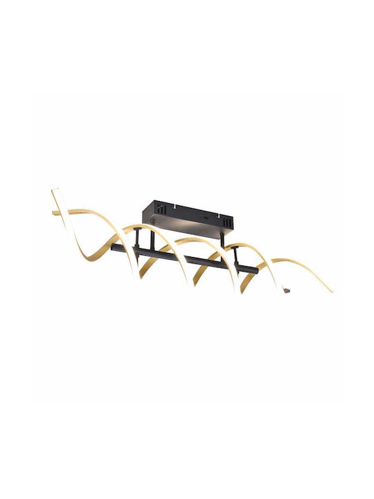 Trio Lighting Sequence Deckenleuchte 90cm Schwarz mit Integrierter LED und Fernbedienung