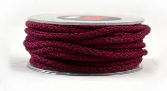 Parisis Τ1461 Връзка Памучно Кръгло Бордо 5mm x 15m