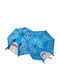 Floss & Rock Kids Curved Handle Umbrella Shark Light Blue