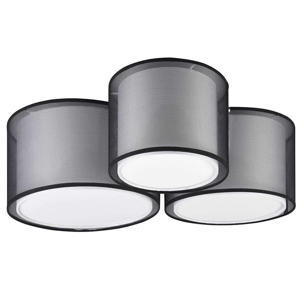 Trio Lighting Burton Μοντέρνα Υφασμάτινη Πλαφονιέρα Οροφής με Ντουί E27