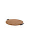 Wooden Pizza Serving Platter Rotating with Handle 40x40cm
