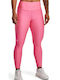 Under Armour Heat Gear 7/8 Women's Cropped Training Legging Shiny & High Waisted Pink