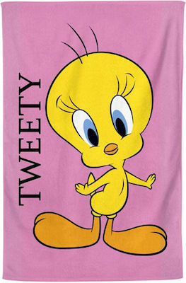 Pennie Des.2 Warner Bros Kids Beach Towel Pink Tweety 130x70cm