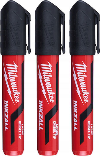 Milwaukee Inkzall Markere Permanente 6.2mm Negri 3buc