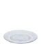 JK Home Decoration Dekorative Platte Rund Glas Transparent 1Stück 22.5x22.5cm