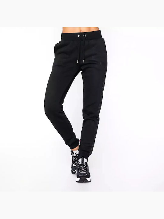 Fila Cora Belle Pantaloni de trening pentru femei cu cauciuc Negru